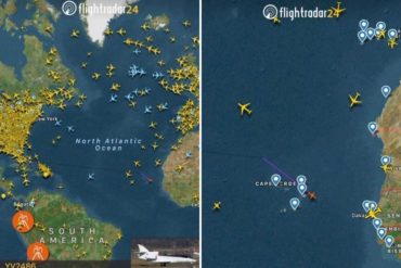 ¡PILLADOS! Jet de Pdvsa sancionado por EEUU sobrevuela Cabo Verde este #26Jun (despegó de Cuba) (Imágenes satelitales)