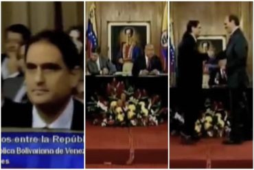 ¡VÉALO! El momento en que Alex Saab firmó un contrato con el gobierno de con Chávez en Miraflores (estaban Juan Manuel Santos y Maduro) (+Video)