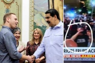 ¡TE LO CONTAMOS TODO! ¿Quién era el hombre que manifestaba con la camisa de los “ojos de Chávez” frente a la Casa Blanca? (+Foto sonriente junto a Nico)