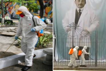 ¡AH, OK! El régimen prefiere vestir con trajes de bioseguridad a barrenderos que a médicos que atienden a pacientes con covid-19 (+Fotos)