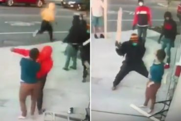 ¡GRAVE! La brutal agresión que sufrió una mujer en Nueva York cuando intentaba impedir el saqueo de su tienda (+Video)