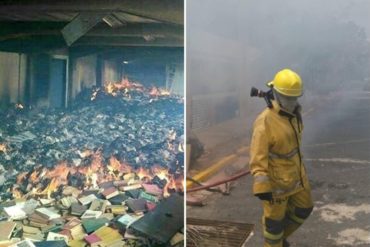 ¡QUÉ ABUSO! Incendiaron la biblioteca de la sede de la UDO en Sucre (+Fotos)