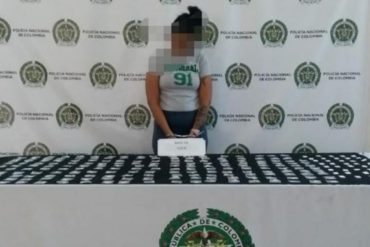 ¡LE CONTAMOS! Detuvieron a una venezolana presuntamente con casi 300 papeletas de droga en Medellín