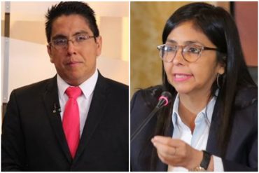 ¡IMPERDIBLE! El “regaño” de Delcy Rodríguez a uno de los periodistas complacientes de VTV cuando le hizo una pregunta sobre COVID-19 (+Video)