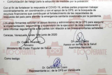 ¡LO ÚLTIMO! Rodríguez sobre convenio con la OPS y equipo de Guaidó: «Fue firmado con el ministro del gobierno de Maduro, ¿con cuál más?» (+Documento)