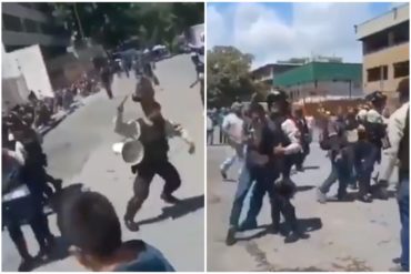 ¡VÉALO! La tángana que se armó entre motorizados que exigían gasolina subsidiada y policías de Sucre (+Video)