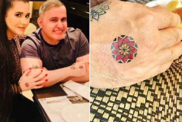 ¡AH, BUENO! El curioso tatuaje que comparten Tarek William Saab y su pareja en la mano derecha (+Lo que significa)