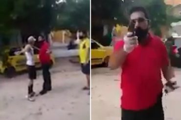 ¡TREMENDO SUSTO! Supuesto policía vestido de civil desenfundó su arma y le disparó a venezolanos tras altercado en Colombia (+Video)