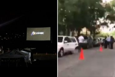 ¡INCREÍBLE! Cansados del encierro: la megacola de vehículos este #3Jul para ingresar al autocine de Cines en la Unimet (+Videos)