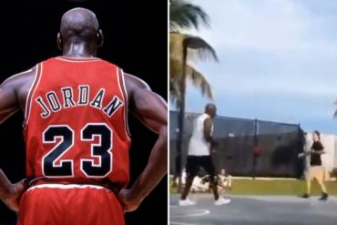 ¡IMPERDIBLE! Retan al mismísimo Michael Jordan a un duelo de baloncesto callejero y este fue el resultado (+Video viral)