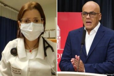 ¡NO SE AGUANTÓ! Doctora venezolana se las cantó a Jorge Rodríguez: “Los médicos necesitamos equipos, servicios básicos y salarios dignos, no aplausos”