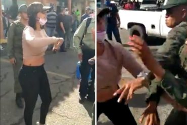 ¡MAYOR SHOW! “Soy sobrina de Peralta”: La trifulca que se armó en Lagunillas entre una mujer y funcionarios de la GNB (+Video)