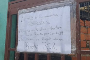 ¡SEPA! “Vivienda en cuarentena”: Casas de presuntos contagiados en Táchira estarían siendo señaladas con carteles (+Foto)