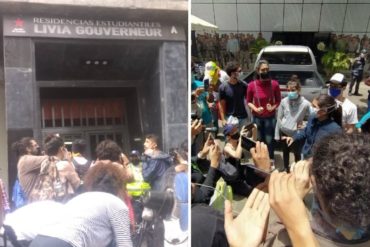 ¡OÍDO! Régimen liberó a los estudiantes chavistas que habían sido detenidos durante desalojo de las residencias Livia Gouverneur (+Fotos y videos)