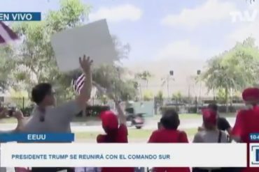 ¡LE MOSTRAMOS! Así recibieron en Florida al presidente Donald Trump antes de su visita al Comando Sur (+Video)