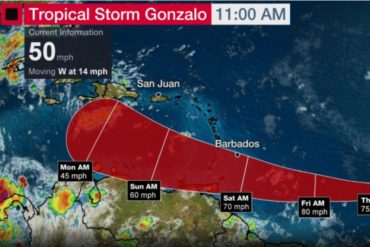 ¡ALERTA! Se avecina la temporada de huracanes: Lo que debe saber sobre la tormenta tropical ‘Gonzalo’ que se forma en el Atlántico