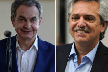 ¡QUÉ MALA JUNTA! Alberto Fernández alabó a Zapatero: «Es mi mayor referencia en materia de Venezuela, habló permanentemente con él y escucho lo que dice»