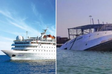 ¡IMPACTANTE! Crucero Orient Queen se hunde en las costas del Líbano tras violenta explosión en Beirut (+Video y fotos)