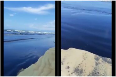 ¡QUÉ DESASTRE! Denuncian derrame petrolero en el Golfo de Triste en Boca de Aroa (cercano a Morrocoy) (+Videos)