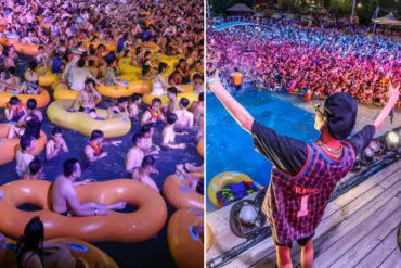 ¡DE ESPANTO! La megafiesta electrónica que se celebró en un parque acuático de Wuhan, donde inició la pandemia (+Fotos +Video)