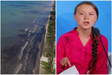 ¡SEPA! Greta Thunberg criticó la falta de información del régimen de Maduro sobre el derrame petrolero en costas de Falcón y Carabobo