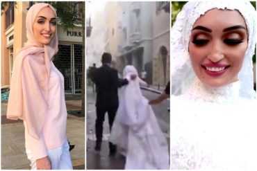 ¡INDESCRIPTIBLE! “Todavía estamos en shock. Nunca escuché nada similar”: La historia de la mujer que fue sorprendida por las explosiones en Beirut mientras posaba vestida de novia (+Video y foto)