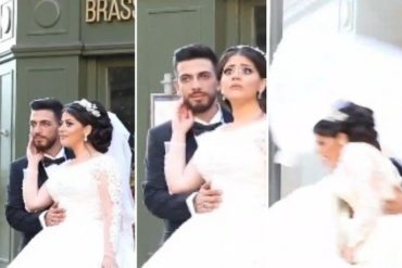 ¡IMPRESIONANTE! Difunden video de otra novia en Beirut a la que sorprendió la explosión en plena sesión de fotos