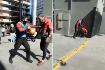 ¡TERRIBLE! Policía argentino agrede a un repartidor venezolano y lo detiene por “resistirse a la autoridad” (+Video)