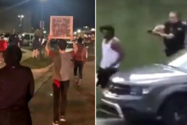 ¡ENTÉRESE! Protestas en Wisconsin luego de que policía disparara a un hombre afroamericano por la espalda (+Video)