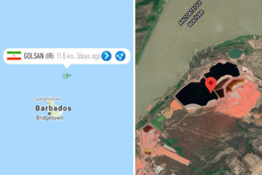 ¡AY, PAPÁ! CNW: Barco iraní “Golsan” estaría regresando a Irán tras recoger un “cargamento” en Ciudad Guayana