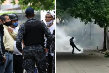 ¡SEPA! Colectivos armados que secuestraron sede de AD atacaron a militantes y periodistas en el lugar con lacrimógenas (+Fotos +Videos)