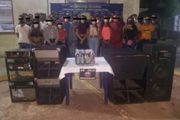 ¡SE LO CONTAMOS! Detuvieron a 66 personas por una «coronaparty» en Maracaibo: Decomisaron licor, equipos de sonido y ecualizadores