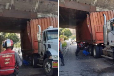 ¡GRAVE! Gandola se atascó en la Autopista Francisco Fajardo y generó daños a una estructura este #22Ago (+Fotos)