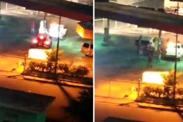 ¡AH, CARAMBA! Difunden imágenes de supuestos «enchufados» del régimen surtiendo gasolina en Bolívar a altas horas de la noche (+Videos)