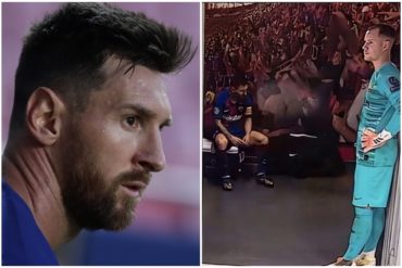 ¡ABATIDO! El video de Messi muy afectado en el vestuario que se hizo viral tras la eliminación del Barcelona en la Champions League