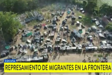 ¡TERRIBLE! Sin poder bañarse, sin recursos para comer y en campamentos: Caracol Noticias retrata el drama de migrantes venezolanos represados en la frontera (+Video)