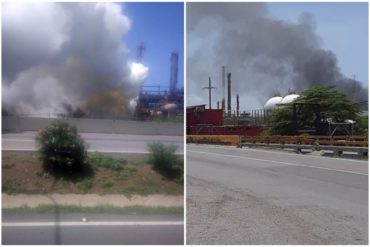 ¡URGENTE! Reportan una situación irregular en la refinería El Palito (se habla de fuga de gas y de un incendio) (+Fotos y videos)