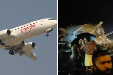 ¡QUÉ FUERTE! Un vuelo de Air India Express se estrella en el estado de Kerala (+Fotos +Videos)