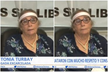 ¡MUY CIERTO! Las desgarradoras palabras de Antonia Turbay, la mujer a la que el régimen detuvo por ser vecina de Simonovis: «El tiempo perdido no me lo recuperará nadie» (+Video)