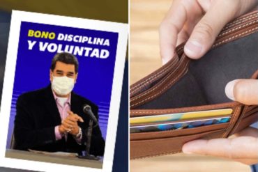 ¡SEPA! Régimen de Maduro inicia entrega del bono «Disciplina y Voluntad» (+El pírrico monto)