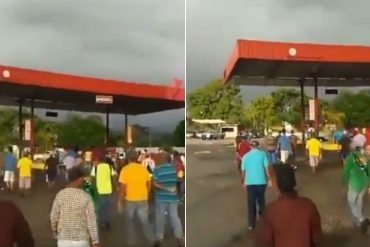 ¡NO SE LO AGUANTARON! Ciudadanos que esperaban por surtir gasolina en Lara disolvieron la cola paralela “VIP” (+Video)