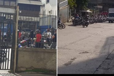 ¡AMOTINADOS! Un grupo de motorizados trancan avenida Tamanaco de El Llanito este #11Sep para exigir gasolina (+Fotos)