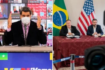 ¡PARANOICO! Maduro acusó a Pompeo de utilizar a Brasil para amenazar de guerra a Venezuela: “Fracasado. Se va con las tablas en la cabeza”