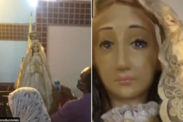 ¡IMPRESIONANTE! Feligreses aseguran que imagen de la Virgen del Valle lloró este #8Sep en iglesia en el estado Miranda (+Video)