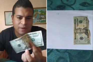 ¡LE MOSTRAMOS! Venezolano explica en video cómo reconocer dólares falsos y se hace viral (+Final inesperado)