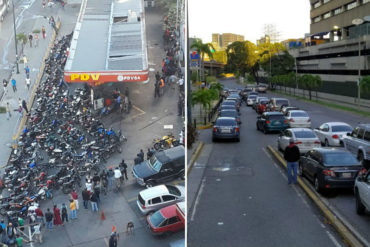 ¡LE MOSTRAMOS! Las interminables colas por gasolina que se observan en las estaciones de servicio de Caracas este #21Sep