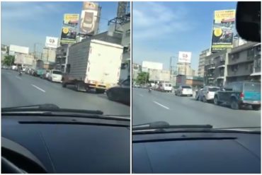 ¡DE INFARTO! La eterna cola de vehículos en la autopista Francisco Fajardo de Caracas para surtir gasolina (+Video que da miedo)