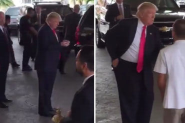 ¡MÍRELO, PUES! “Conmovedor gesto de un hombre común”: Se viraliza video en el que Trump le da una propina en efectivo al trabajador de un hotel