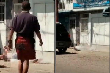 ¡TERRIBLE! Muere en el acto mujer tras tocar un tendido eléctrico defectuoso en plena calle en Valencia (+Video fuerte e impactante)