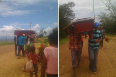 ¡INDIGNANTE! Por falta de gasolina familiares de niña fallecida en Coro debieron caminar 10 kilómetros para poder enterrarla (+Fotos)